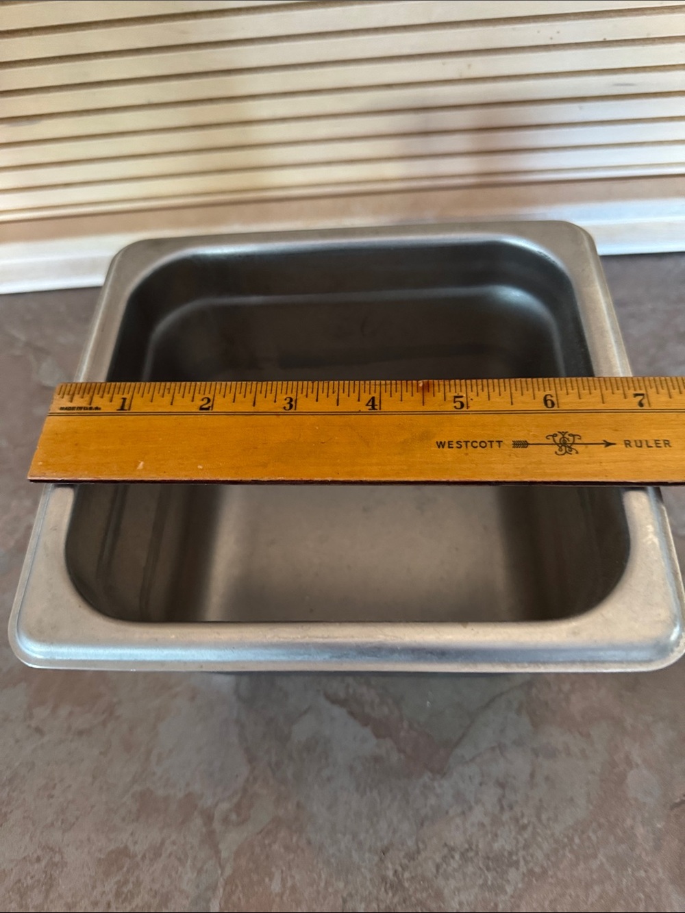 Stainless Steel Square Food Storage Pan - Silver